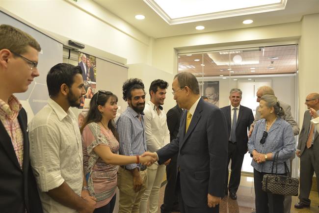 ep ban ki-moon visitaestudiantes refugiadosla ucjc