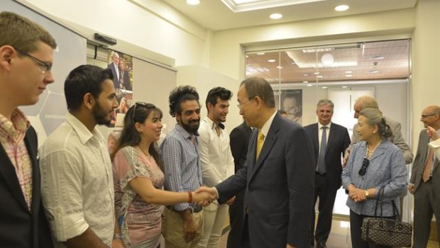 ep ban ki-moon visitaestudiantes refugiadosla ucjc