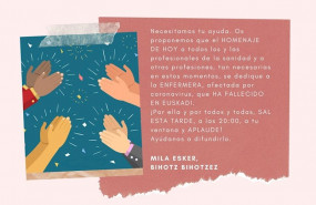 ep cartel para aplaudir la labor de los profesionales sanitarios