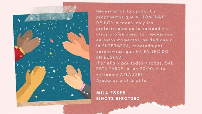 ep cartel para aplaudir la labor de los profesionales sanitarios