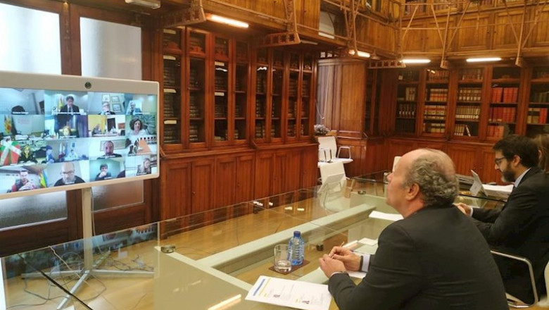 ep el ministro de justicia juan carlos campo se reune por videoconferencia con representantes del