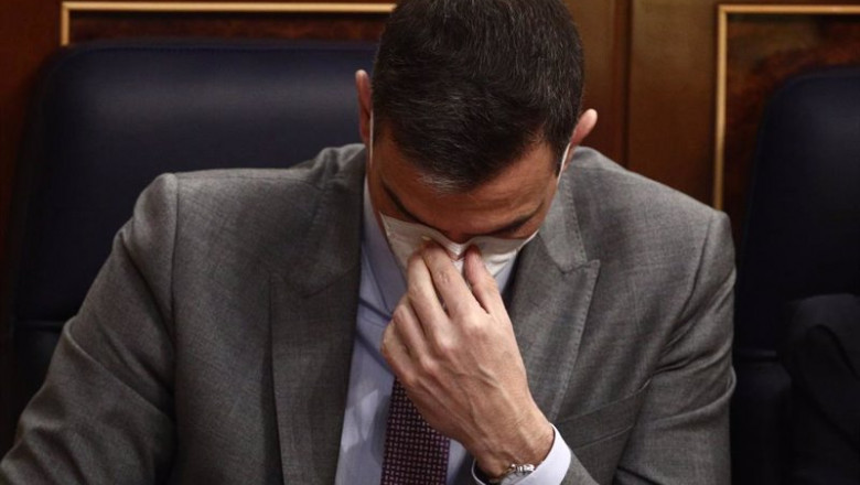 ep el presidente del gobierno pedro sanchez durante una sesion plenaria a 14 de abril de 2021 en el