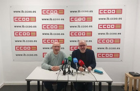 ep el secretario general de ccoo en baleares jose luis garcia y el secretario general de ccoo unai