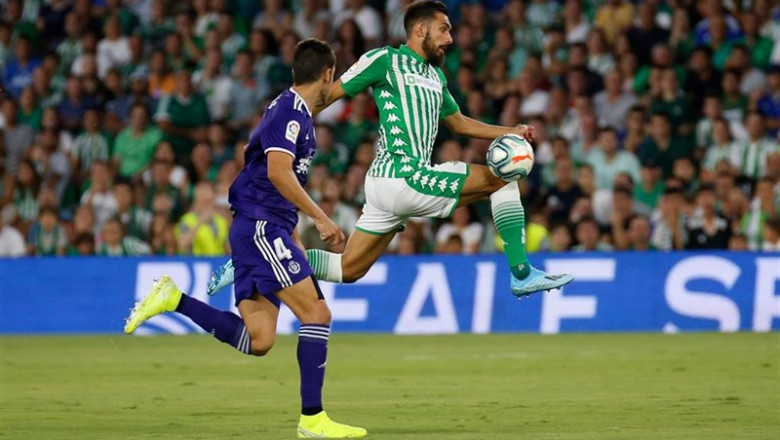 El jugador del Real Betis Borja Iglesias en el partido contra el Real Valladolid | REAL BETIS ep jugadorreal betis borja iglesiaspartidoreal valladolid