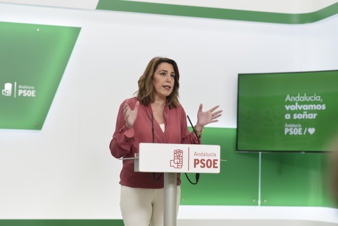 La secretaria general del PSOE-A, Susana Díaz, en una imagen de archivo. | PSOE-A ep la secretaria general del psoe-a susana diaz en una imagen de archivo 20200504100404