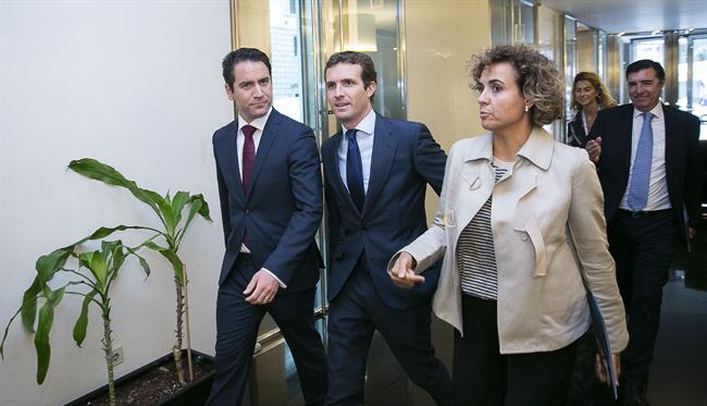 Pablo Casado, Dolors Montserrat y Teodoro García Egea | PP ep pablo casado dolors montserratteodoro garcia egea