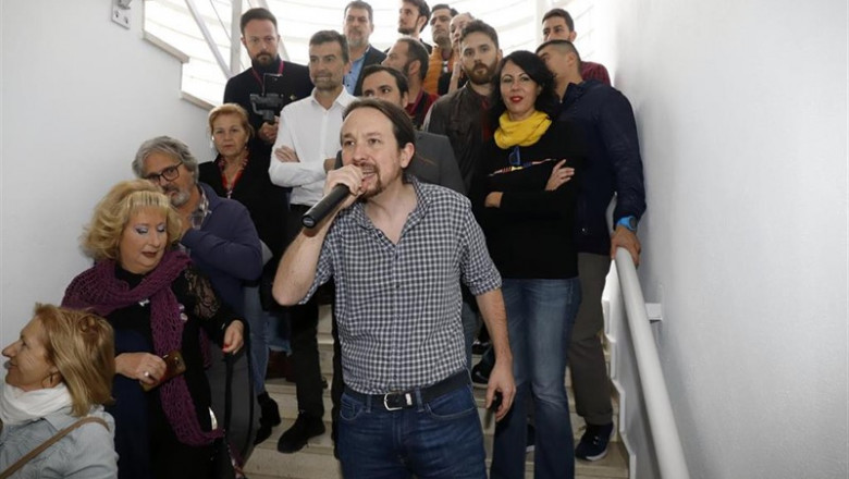 Pablo Iglesias | Álex Zea - Europa Press ep pablo iglesias alberto garzonantonio maillo participanun acto publicola facultadcomunicacionmalaga 20190410182902