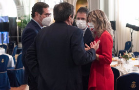 ep archivo   el presidente de la ceoe antonio garamendi el presidente de cepyme gerardo cuerva y la