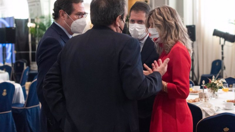 ep archivo   el presidente de la ceoe antonio garamendi el presidente de cepyme gerardo cuerva y la