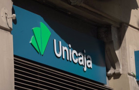 ep archivo   fachada del banco unicaja a 3 de octubre de 2024 en barcelona catalunya espana