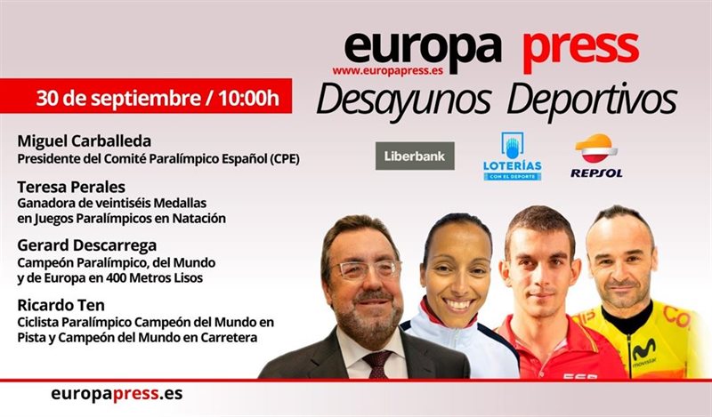 ep careta del desayuno de europa press sobre los juegos paralimpicos de tokyo 2020