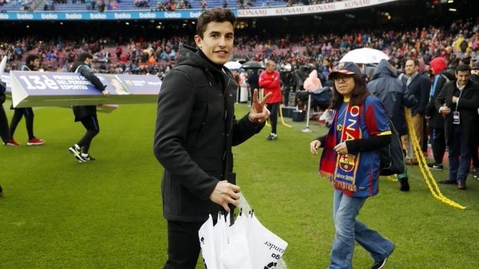 ep el piloto de motogp marc marquez en el camp nou