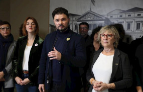 ep el portavoz de erc en el congreso de los diputados gabriel rufian y la portavoz del partido en el
