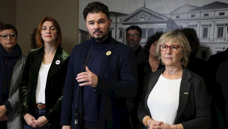 ep el portavoz de erc en el congreso de los diputados gabriel rufian y la portavoz del partido en el