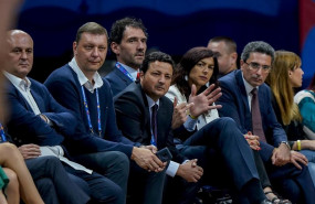 ep el presidente de la feb jorge garbajosa y la presidenta del csd maria jose rienda en un partido