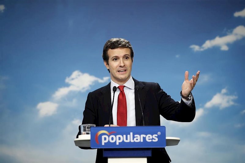 ep el presidente del pp pablo casado ofrece una rueda de prensa en la sede del pp