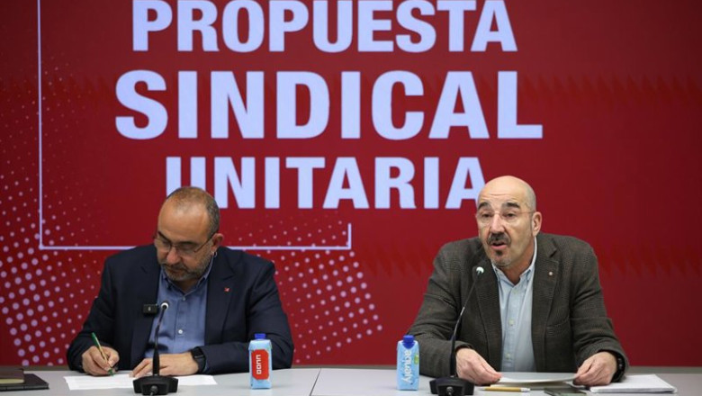 ep el secretario de accion sindical y transiciones estrategicas de ccoo javier pacheco serradilla y