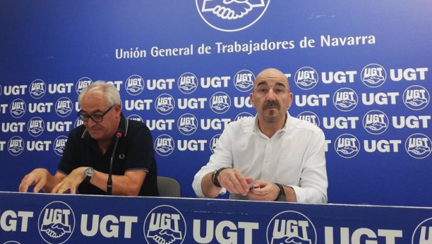 ep el vicesecretario general de politica sindical de ugt fernando lujan con el secretario general de