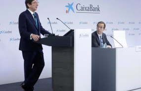 ep i d el presidente de caixabank jose ignacio goirigolzarri y el consejero delegado gonzalo