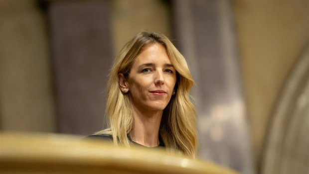 ep la portaveu del pp al congres cayetana alvarez de toledo en una de les llotges de lhemicicle del