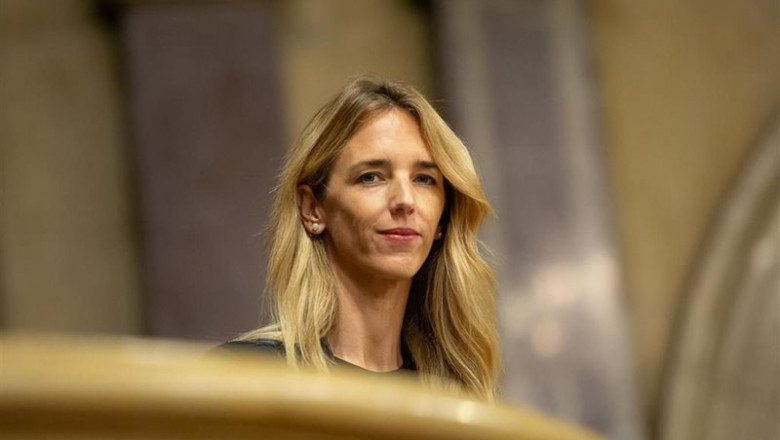 La portaveu del PP al Congrés, Cayetana Álvarez de Toledo, en una de les llotges de l'hemicicle del Parlament de Catalunya durant el debat de política general. | David Zorrakino - Europa Press ep la portaveu del pp al congres cayetana alvarez de toledo en una de les llotges de lhemicicle del