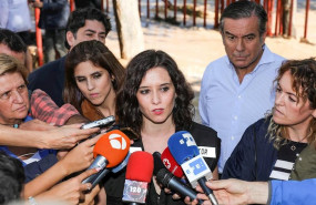 ep la presidenta de la comunidad de madrid isabel diaz ayuso hablando con los medios de comunicacion