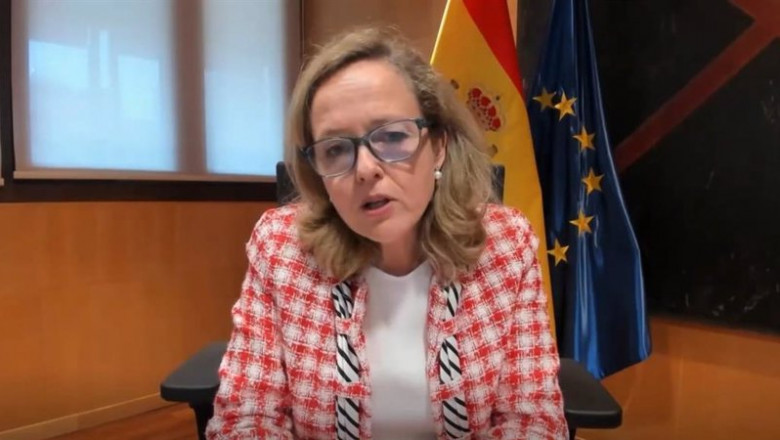 ep la vicepresidenta economica nadia calvino durante su intervencion en un acto organizado por el