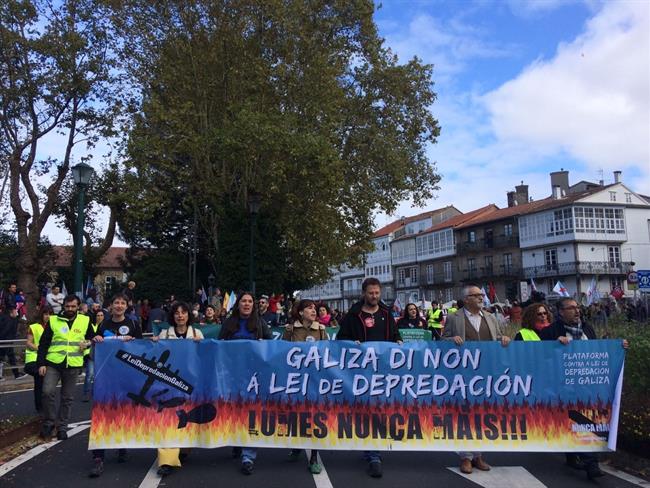 Manifestación en Santiago contra la política forestal de la Xunta | EUROPA PRESS ep manifestacionsantiagola politica forestalla xunta