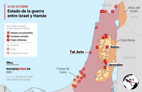 ep mapa con el estado de la guerra entre israel y hamas el 26 de octubre de 2023