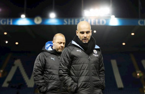 ep pep guardiola durante un partido del manchester city