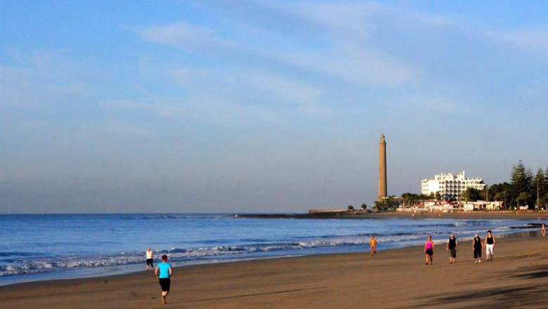 ep archivo   la playa de maspalomas en gran canaria