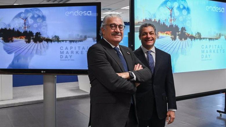 El consejero delegado de Endesa, José Bogas, y su director financiero, Luca Passa | ENDESA ep el consejero delegado de endesa jose bogas y su director financiero luca passa