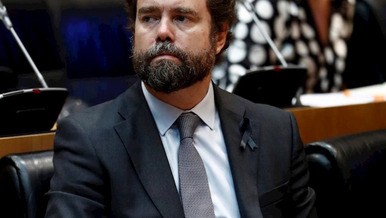 Pool ep el diputado de vox ivan espinosa de los monteros durante la comparecencia del vicepresidente