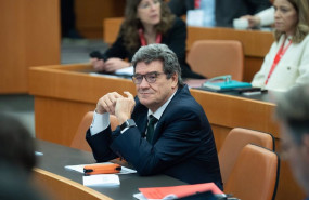 ep el gobernador del banco de espana jose luis escriva durante la conferencia sobre ia en finanzas