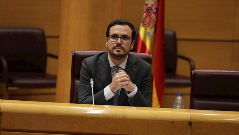 El ministro de Consumo, Alberto Garzón, en una comparecencia en el Senado | José Comá ep el ministro de consumo alberto garzon en una comparecencia en el senado