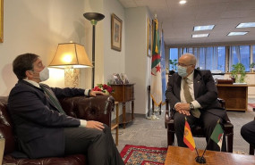 ep el ministro de exteriores jose manuel albares se reune con su homologo de argelia ramtane lamamra