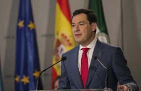 ep el presidente de la junta de andalucia juanma moreno c durante su intervencion en la recepcion