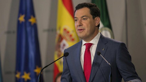 ep el presidente de la junta de andalucia juanma moreno c durante su intervencion en la recepcion