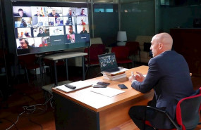 ep el presidente de la rfef luis rubiales se reune telematicamente con los presidentes de las