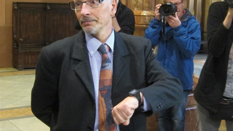 El juez Santiago Vidal en el Palau de Justícia de Barcelona el día que el CGPJ decide si le suspende | EUROPA PRESS - Archivo ep juez santiago vidalpalaujusticiabarcelonadiacgpj decidele suspende