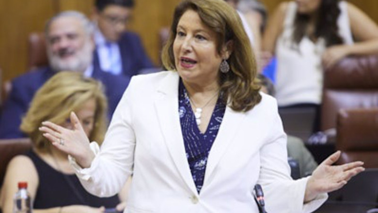 La consejera de Agricultura, Pesca, Agua y Desarrollo Rural, Carmen Crespo, en el Parlamento. | JOAQUIN CORCHERO/PARLAMENTO DE ANDALUCÍA ep la consejera de agricultura pesca agua y desarrollo rural carmen crespo en el parlamento