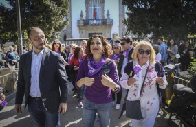 ep la ministra de hacienda y portavoz del gobierno de espana maria jesus montero en la manifestacion