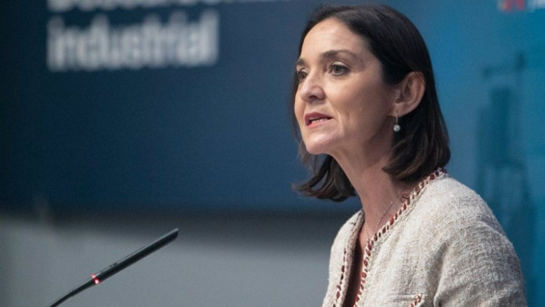 ep la ministra de industria comercio y turismo reyes maroto durante la presentacion en gijon del ep la ministra de industria comercio y turismo reyes maroto durante la presentacion en gijon del