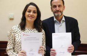 ep la portavoz de ciudadanos en el congreso ines arrimadas y el portavoz adjunto edmundo bal