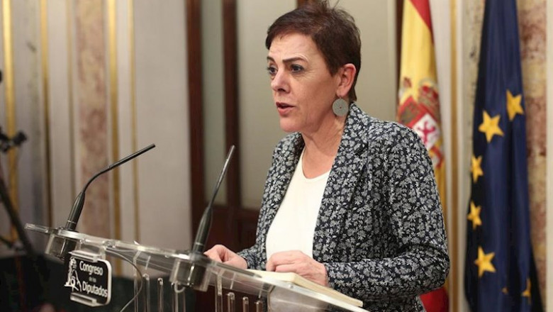 La portavoz de EH Bildu en el Congreso, Mertxe Aizpurua, en rueda de prensa tras finalizar la sesión de constitución de las Cortes para la XIV Legislatura en el Congreso de los Diputados, Madrid (España), a 3 de diciembre de 2019. | Eduardo Parra - Europa Press ep la portavoz de eh bildu en el congreso mertxe aizpurua en rueda de prensa tras finalizar la