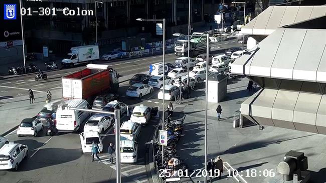Retenciones en el centro de Madrid por la marcha de taxistas | AYUNTAMIENTO DE MADRID ep retencionescentromadridla marchataxistas