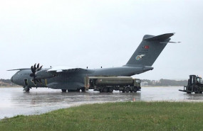 ep un avion del ejercito turco aterriza en la base aerea de torrejon de ardoz madrid con suministros