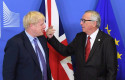 ep 17 october 2019 belgium brussel l-r brexit secretary stephen barclay uk prime minister boris ep 17 october 2019 belgium brussel l-r brexit secretary stephen barclay uk prime minister boris