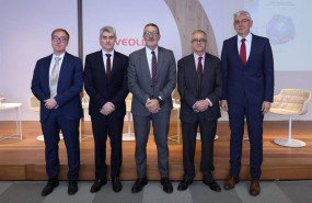 ep el conseller miquel smper y los responsables del institut cerd y veolia