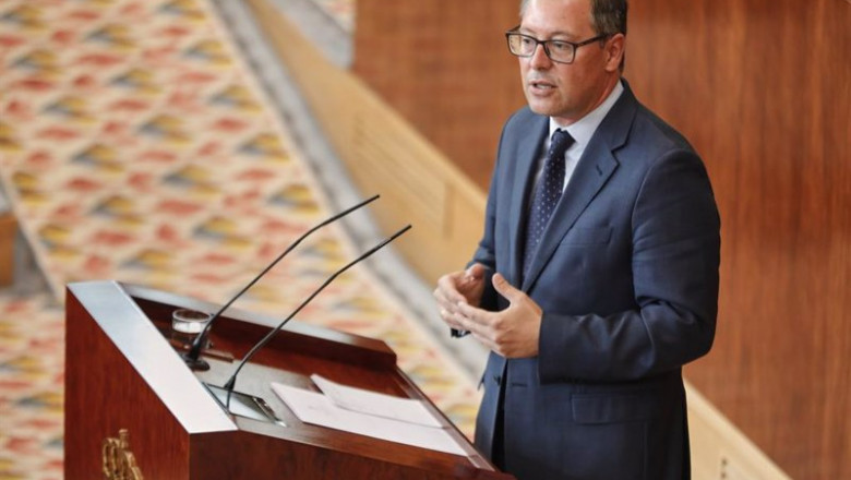 ep el portavoz del pp en la asamblea de madrid alfonso serrano interviene durante la segunda jornada